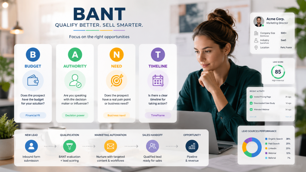 BANT - Budget, Authority, Need, Timeline
