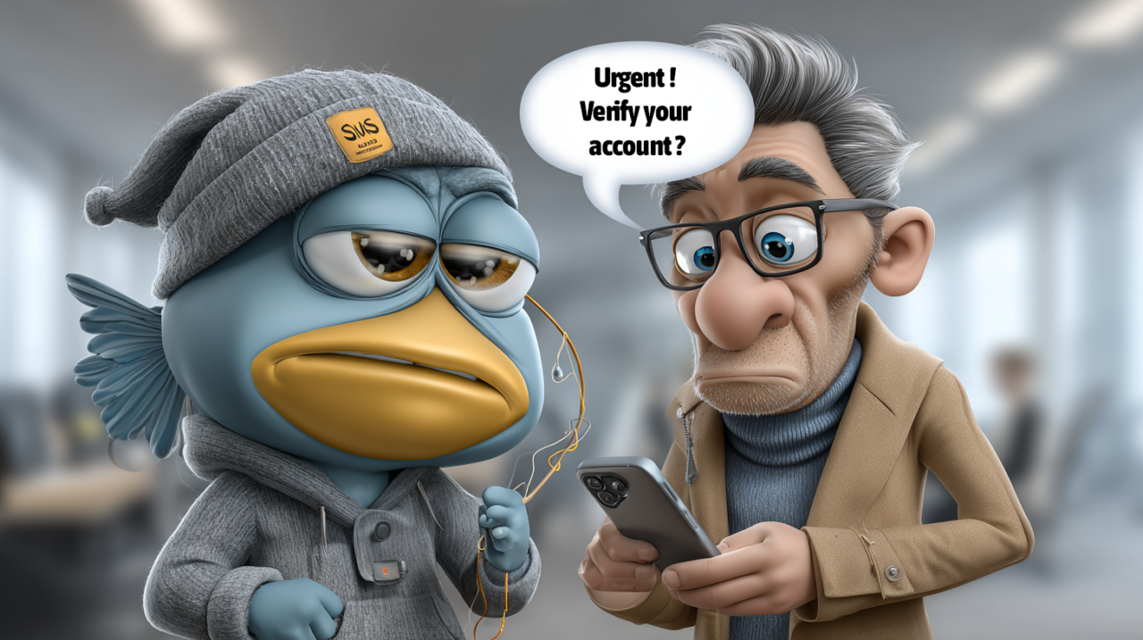 Cartoon à propos du smishing